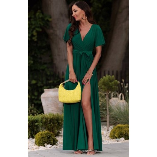 Wieczorowa maxi sukienka Bella zielona ze sklepu intimiti.pl w kategorii Sukienki - zdjęcie 187876837