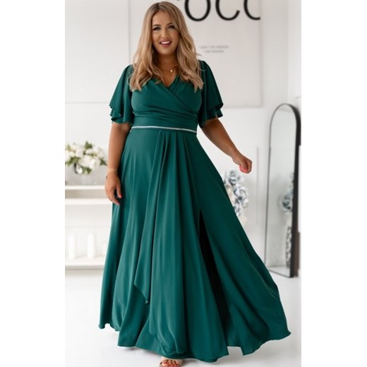 Duet Elit długa sukienka wieczorowa zielona ze sklepu intimiti.pl w kategorii Sukienki - zdjęcie 187876937
