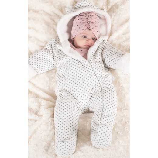 Ocieplany pajac dziecięcy w kropki ze sklepu intimiti.pl w kategorii Pajacyki - zdjęcie 187876977