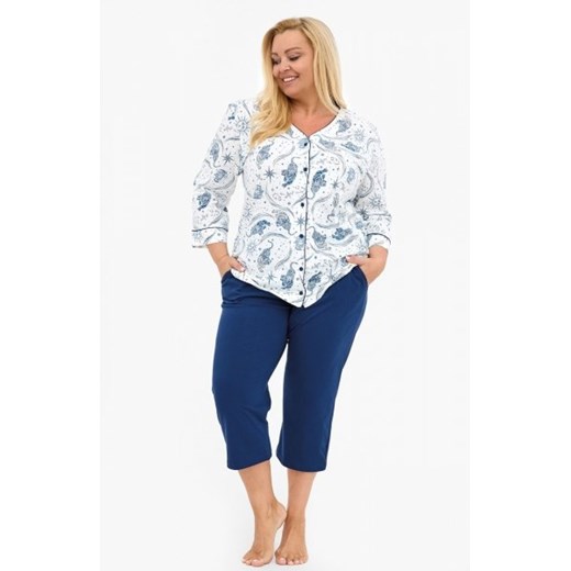 Cornette 162/446 Kristin MAXI piżama damska rozpinana ze sklepu intimiti.pl w kategorii Piżamy damskie - zdjęcie 187877049