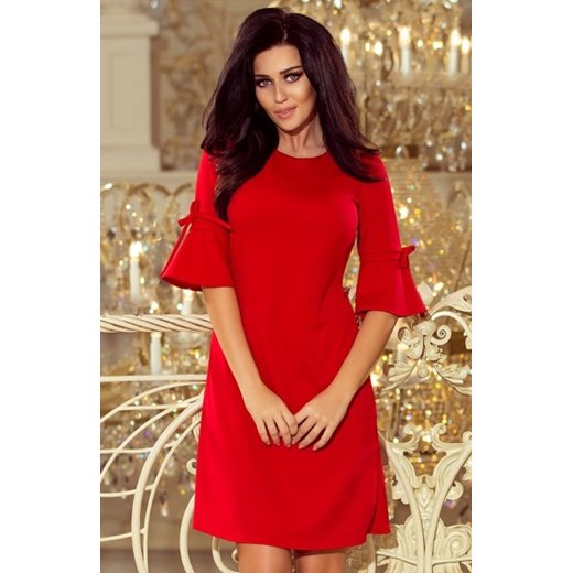 Numoco 217-1 NEVA trapezowa sukienka z rozkloszowanymi rękawkami ze sklepu intimiti.pl w kategorii Sukienki - zdjęcie 187877336