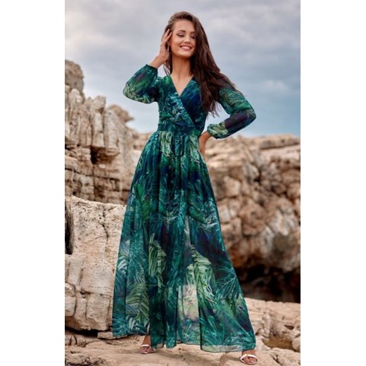 Długa sukienka w kwiaty 0219/U79 ze sklepu intimiti.pl w kategorii Sukienki - zdjęcie 187877556