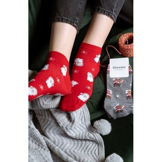 Steven art.136 świąteczne zakostki damskie ze sklepu intimiti.pl w kategorii Skarpetki damskie - zdjęcie 187878089