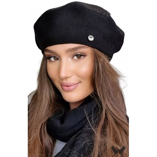 Kamea Afrah beret damski czarny ze sklepu intimiti.pl w kategorii Berety damskie - zdjęcie 187878098
