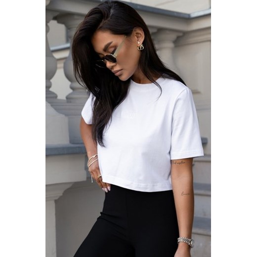 Ivon krótki t-shirt z haftem ze sklepu intimiti.pl w kategorii Bluzki damskie - zdjęcie 187878266