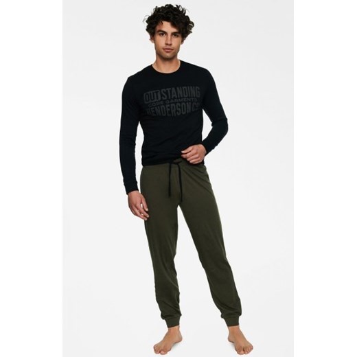 Henderson Badge 40040-99X czarny-khaki piżama męska ze sklepu intimiti.pl w kategorii Piżamy męskie - zdjęcie 187878319