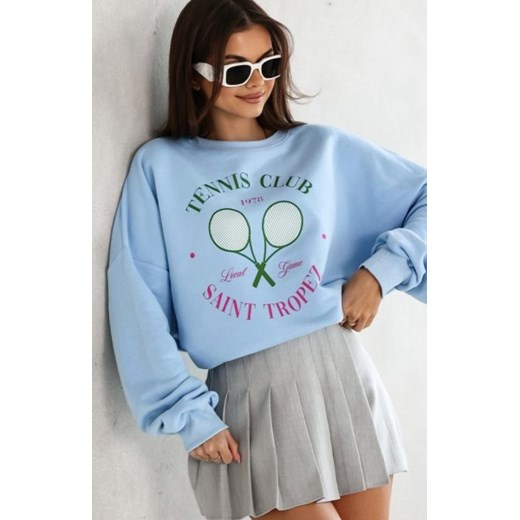 Oversizowa bluza damska Saint Tropez niebieska ze sklepu intimiti.pl w kategorii Bluzy damskie - zdjęcie 187878519