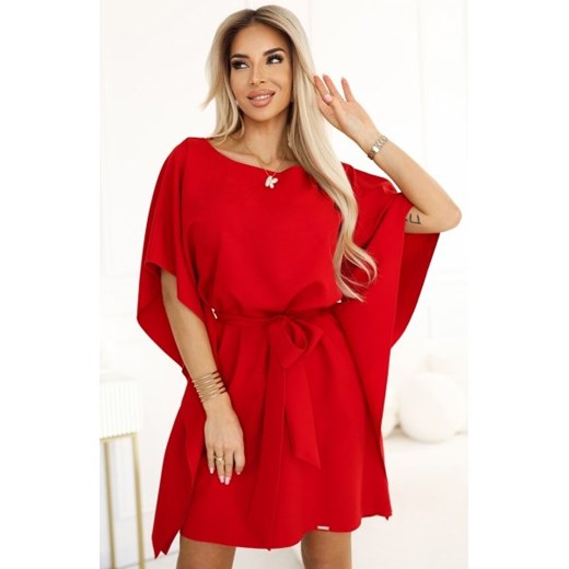 Numoco 287-35 SOFIA sukienka motyl z wiązaniem w pasie ze sklepu intimiti.pl w kategorii Sukienki - zdjęcie 187878699