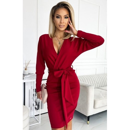 Numoco 401-1 CELIA kopertowa sukienka z dekoltem na plecach ze sklepu intimiti.pl w kategorii Sukienki - zdjęcie 187878806