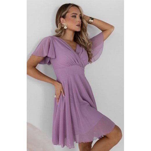 Nifiko Mona szyfonowa sukienka wrzosowa ze sklepu intimiti.pl w kategorii Sukienki - zdjęcie 187878816