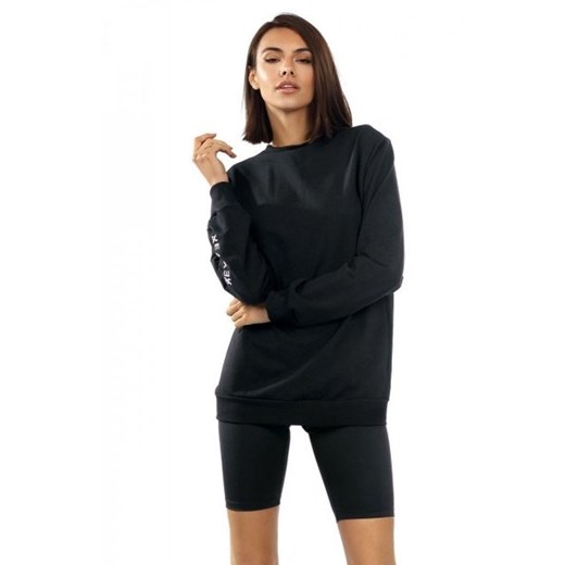Klasyczna czarna bluza damska F5528 ze sklepu intimiti.pl w kategorii Bluzy damskie - zdjęcie 187878959