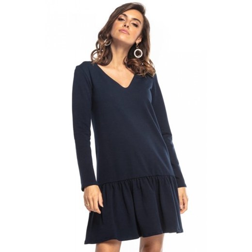 Tessita T355 sportowa sukienka z falbaną granatowa ze sklepu intimiti.pl w kategorii Sukienki - zdjęcie 187879238