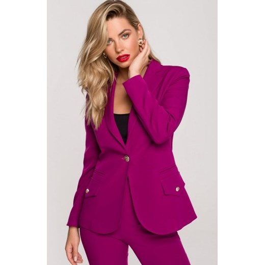 Makover K141 fioletowy żakiet damski ze sklepu intimiti.pl w kategorii Marynarki damskie - zdjęcie 187879359
