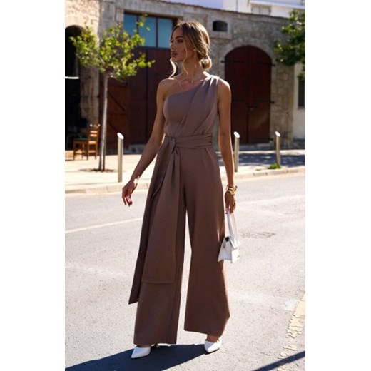 Moe kombinezon na jedno ramię mokka M845 ze sklepu intimiti.pl w kategorii Kombinezony damskie - zdjęcie 187879366