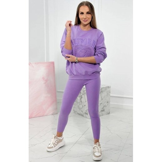 Komplet bawełniany California fioletowy ze sklepu intimiti.pl w kategorii Dresy damskie - zdjęcie 187879427