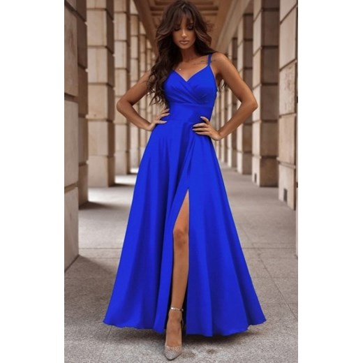 Duet Tifani chabrowa długa sukienka ze sklepu intimiti.pl w kategorii Sukienki - zdjęcie 187879528