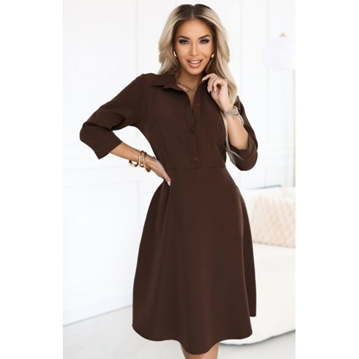 Numoco 286-9 SANDY koszulowa rozkloszowana sukienka z paskiem ze sklepu intimiti.pl w kategorii Sukienki - zdjęcie 187879559