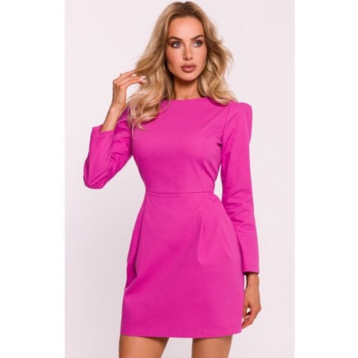 Moe sukienka mini z długimi rękawami różowa M805 ze sklepu intimiti.pl w kategorii Sukienki - zdjęcie 187879615