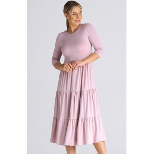 Figl M943 wiskozowa sukienka midi ze sklepu intimiti.pl w kategorii Sukienki - zdjęcie 187880409