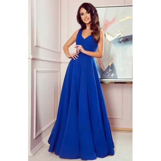 Numoco 246-3 CINDY długa suknia z dekoltem ze sklepu intimiti.pl w kategorii Sukienki - zdjęcie 187880418