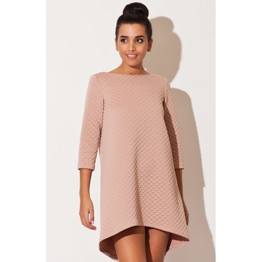 Katrus K134 sukienka pikowana róż ze sklepu intimiti.pl w kategorii Sukienki - zdjęcie 187880459