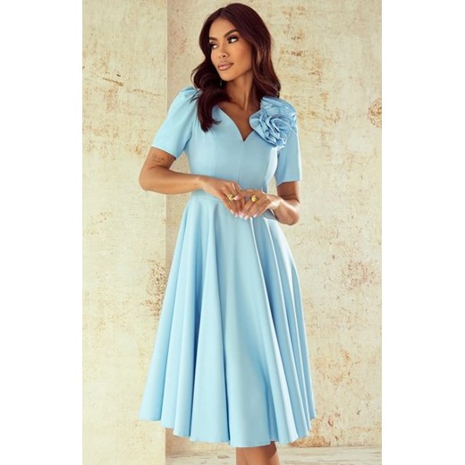 Elizabeth Rubi błękitna sukienka midi ze sklepu intimiti.pl w kategorii Sukienki - zdjęcie 187880697