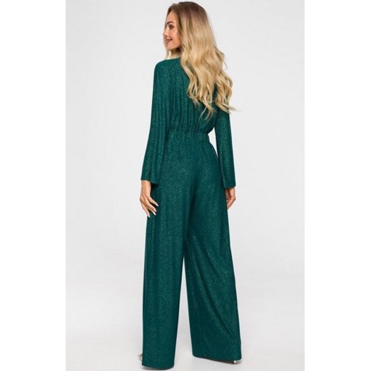 Błyszczący zielony kombinezon damski M720 Moe intimiti.pl