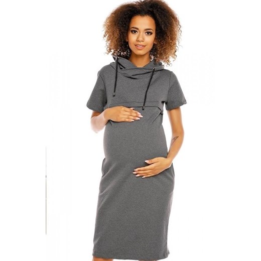 PeekaBoo 1581 sukienka mama grafitowa ze sklepu intimiti.pl w kategorii Sukienki ciążowe - zdjęcie 187881018