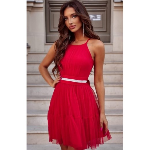 Duet Cristal tiulowa mini sukienka czerwona ze sklepu intimiti.pl w kategorii Sukienki - zdjęcie 187881308