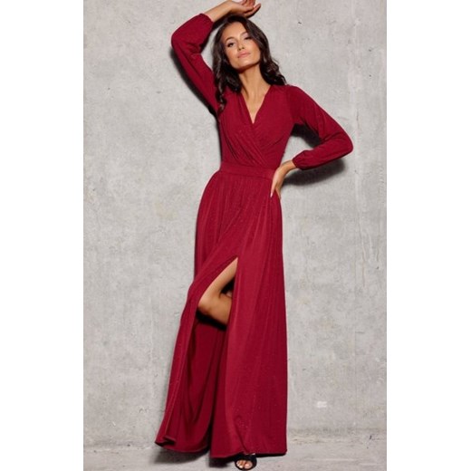 Roco 0227 sukienka bordowa ze sklepu intimiti.pl w kategorii Sukienki - zdjęcie 187881337