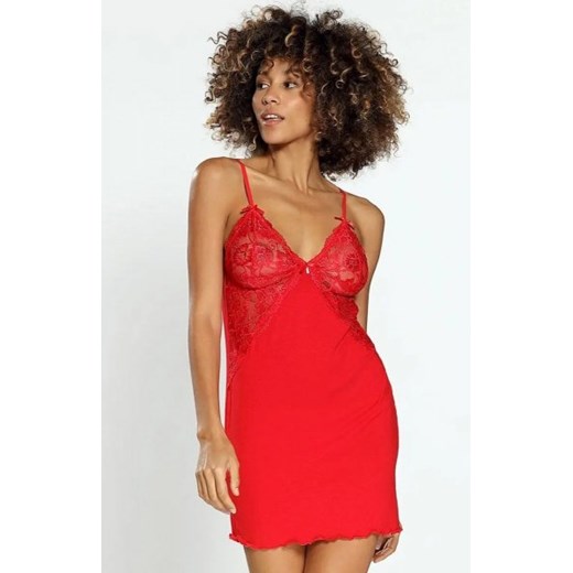Dkaren Flawia koszulka czerwona ze sklepu intimiti.pl w kategorii Koszule nocne - zdjęcie 187881446