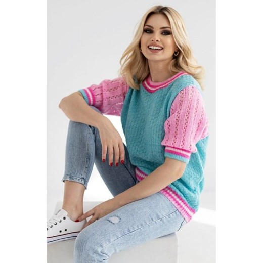 Słodki sweterek z krótkim rękawem 30093 ze sklepu intimiti.pl w kategorii Swetry damskie - zdjęcie 187881488