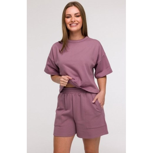 Bewear B295 szorty z kieszeniami wrzosowe ze sklepu intimiti.pl w kategorii Spodnie damskie - zdjęcie 187881778