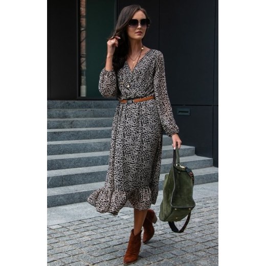 Sukienka midi w panterkę 0241/D41 ze sklepu intimiti.pl w kategorii Sukienki - zdjęcie 187881906