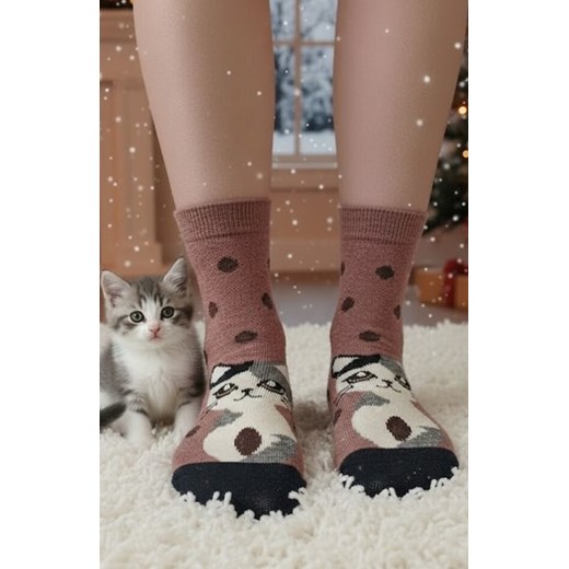 WiK 002 Angora 02 Koty skarpety damskie ze sklepu intimiti.pl w kategorii Skarpetki damskie - zdjęcie 187882429