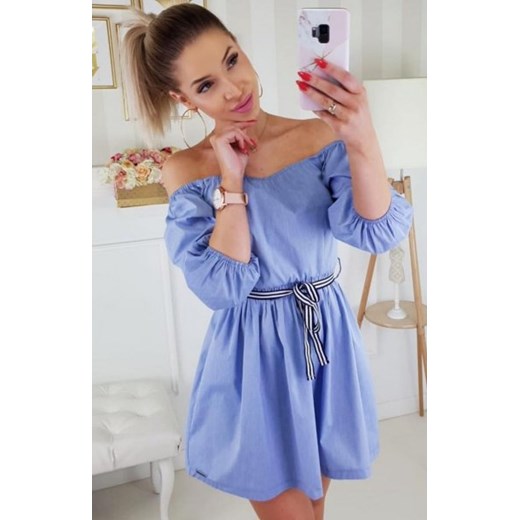 Koszulowa sukienka Bellisima niebieska ze sklepu intimiti.pl w kategorii Sukienki - zdjęcie 187882679