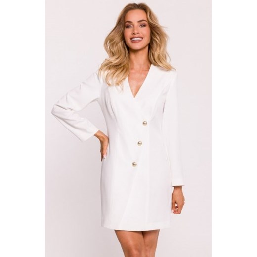 Moe sukienka żakietowa ecru M793 ze sklepu intimiti.pl w kategorii Sukienki - zdjęcie 187882777
