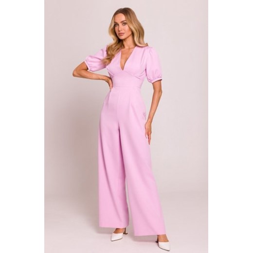 Moe kombinezon z głębokim dekoltem cukierkowy róż M852 ze sklepu intimiti.pl w kategorii Kombinezony damskie - zdjęcie 187882916