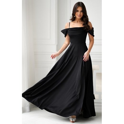 Długa sukienka z opadającymi ramionami ze sklepu intimiti.pl w kategorii Sukienki - zdjęcie 187888365