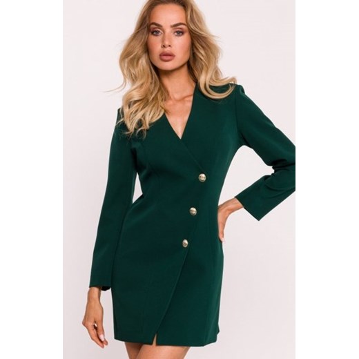 Moe sukienka żakietowa butelkowa zieleń M793 ze sklepu intimiti.pl w kategorii Sukienki - zdjęcie 187888439