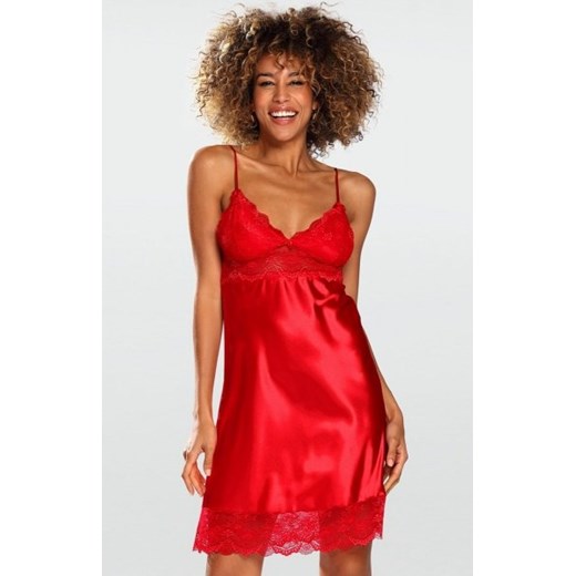 Dkaren Alubi satynowa koszulka nocna ze sklepu intimiti.pl w kategorii Koszule nocne - zdjęcie 187888649