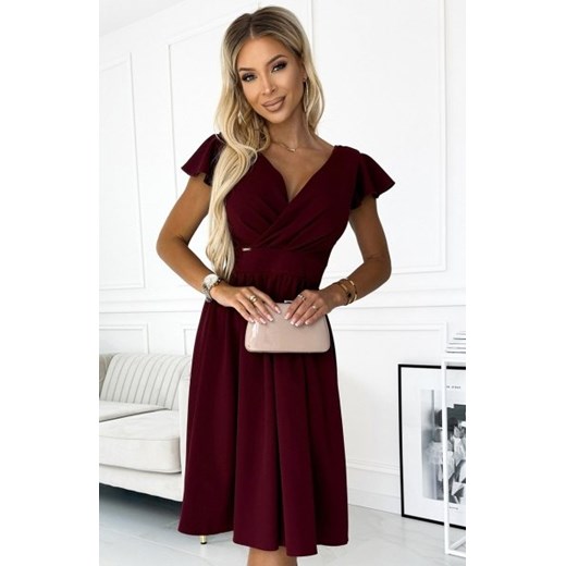 Numoco 425-4 MATILDE sukienka z dekoltem i krótkim rękawkiem ze sklepu intimiti.pl w kategorii Sukienki - zdjęcie 187888868