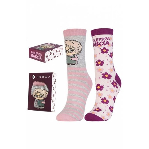 Moraj CSLB450-004 Najlepsza Babcia A'2 skarpety damskie ze sklepu intimiti.pl w kategorii Skarpetki damskie - zdjęcie 187888985