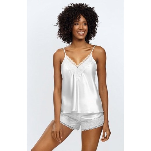 Dkaren Hawa satynowy komplet biały ze sklepu intimiti.pl w kategorii Piżamy damskie - zdjęcie 187889368