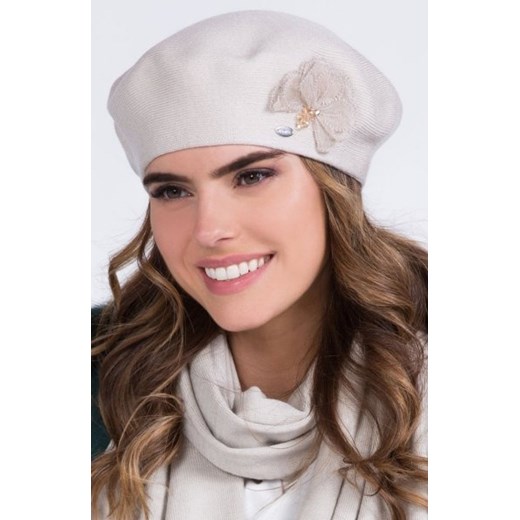 Kamea Elza beret damski beżowy ze sklepu intimiti.pl w kategorii Berety damskie - zdjęcie 187889527