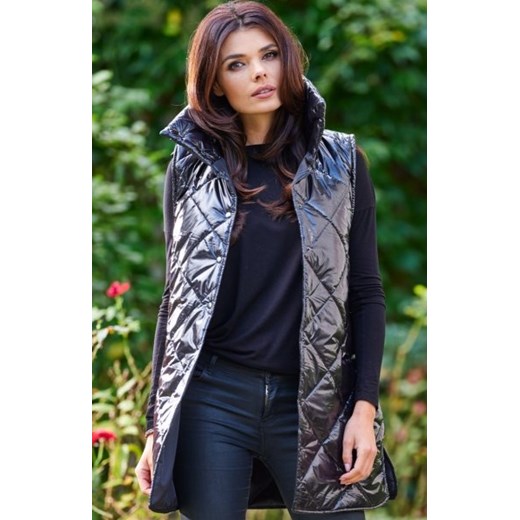 Damska kamizelka bezrękawnik czarna A383 ze sklepu intimiti.pl w kategorii Kamizelki damskie - zdjęcie 187889678