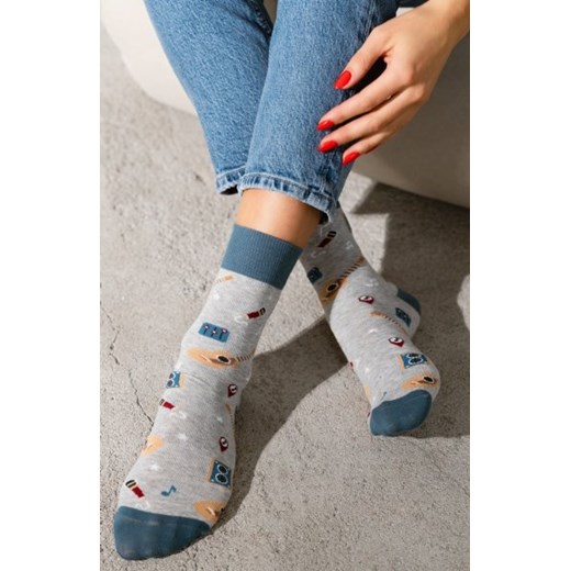 Steven 039-007 skarpety damskie melanż jasny szary ze sklepu intimiti.pl w kategorii Skarpetki damskie - zdjęcie 187889776