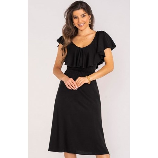 Awama A659 czarna midi sukienka ze sklepu intimiti.pl w kategorii Sukienki - zdjęcie 187889778