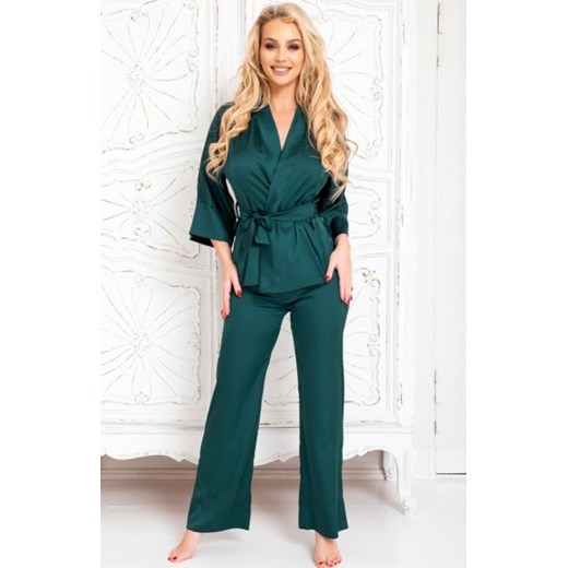 Kalimo Perai satynowy komplet zielony ze sklepu intimiti.pl w kategorii Piżamy damskie - zdjęcie 187890105