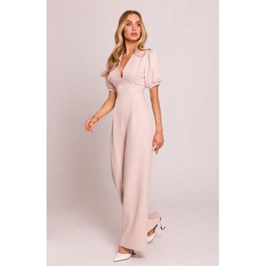 Moe kombinezon z głębokim dekoltem beżowy M852 ze sklepu intimiti.pl w kategorii Kombinezony damskie - zdjęcie 187890199